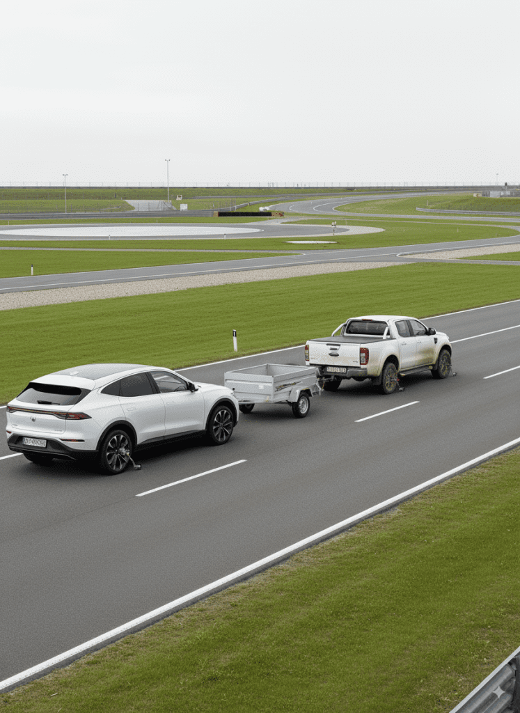 remolque en coche eléctrico vs coche diésel